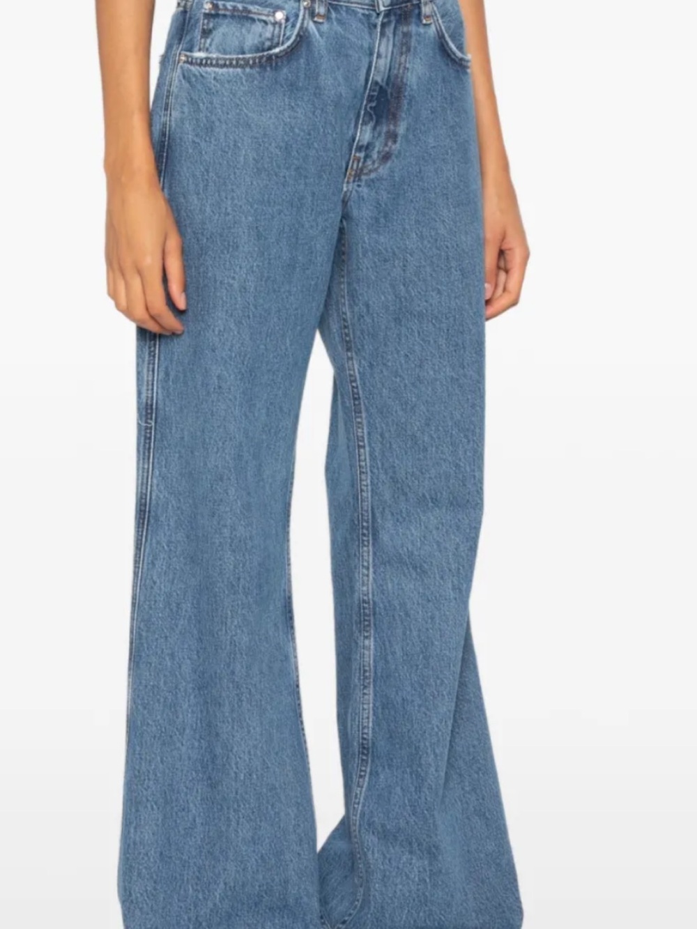 abercrombie kids Wide-Leg Jeans in Medium Blue Wash Size 15/16 - Picture 1 of 6